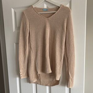 Elegant Tan V-Neck Sweater